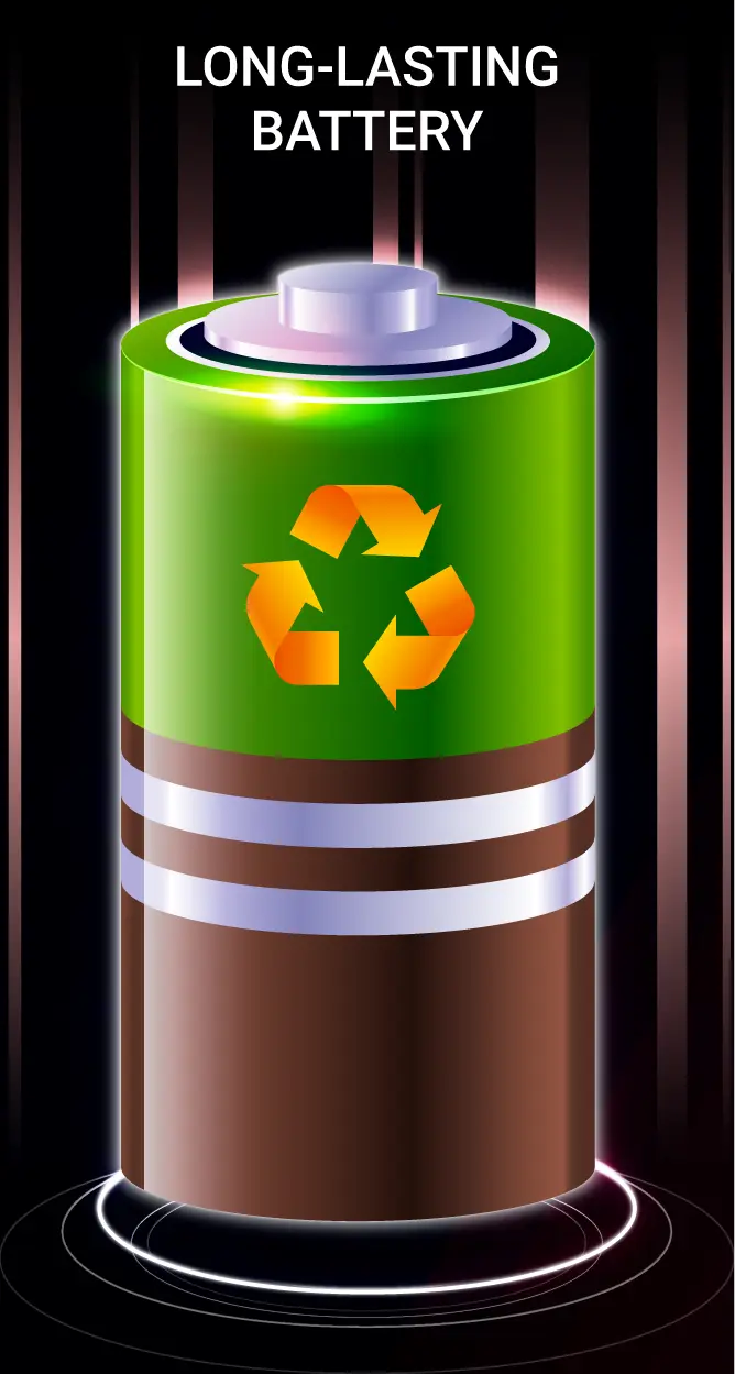 HQD Plus 2.0 long-lasting battery