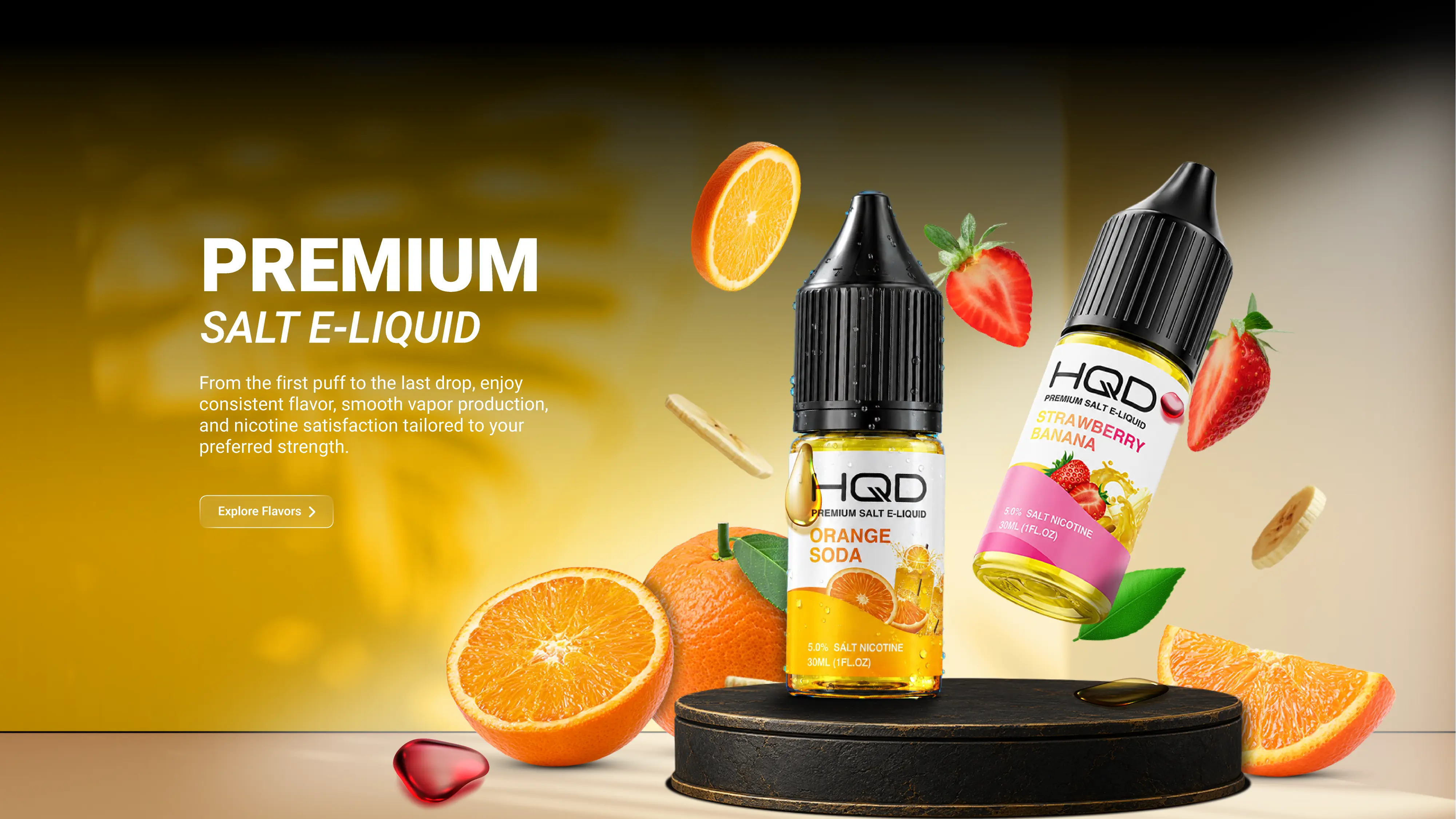 HQD E-Liquid hero banner