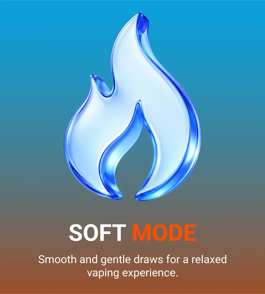 HQD Go Soft Mode icon — glass flame