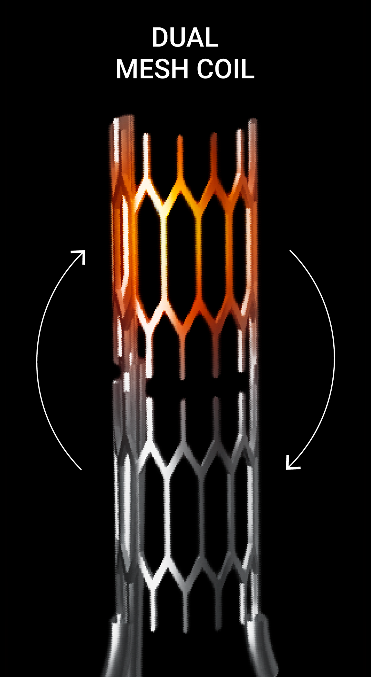 Dual mesh coil — even heating for consistent flavor