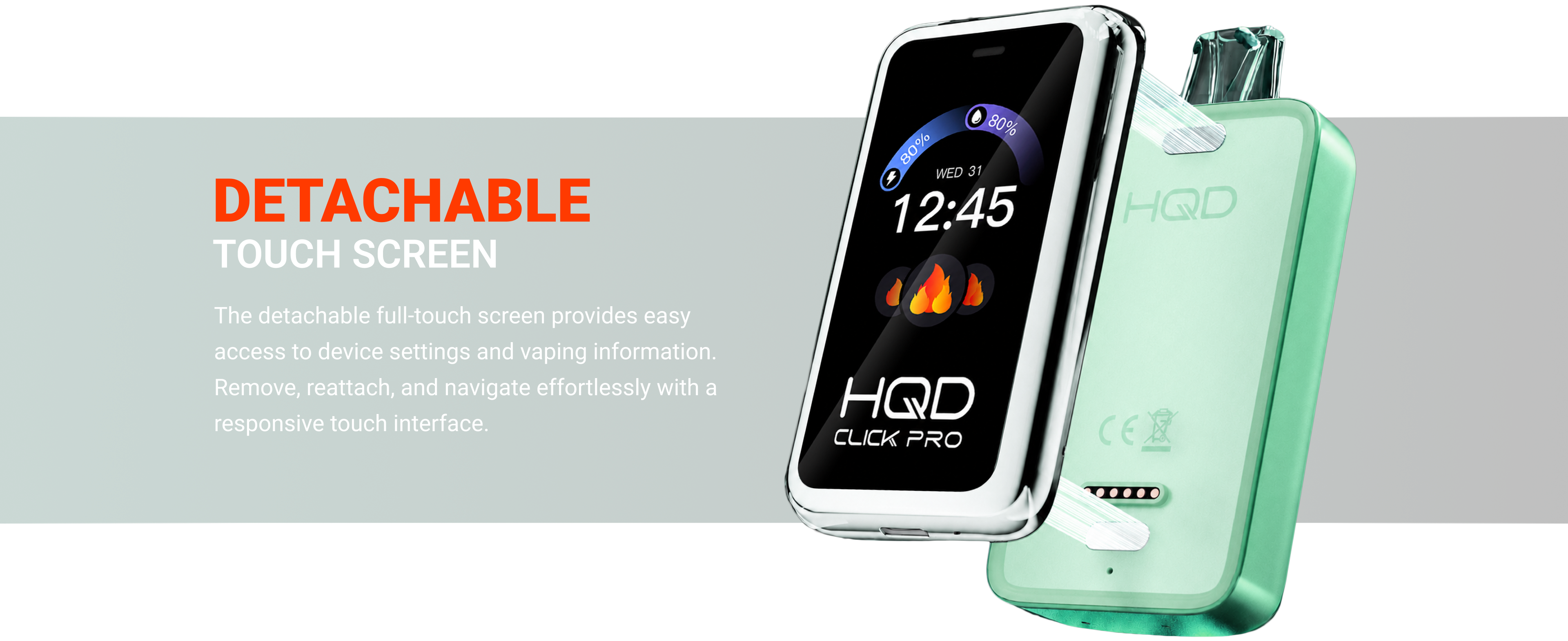 HQD Click Pro detachable touch screen banner
