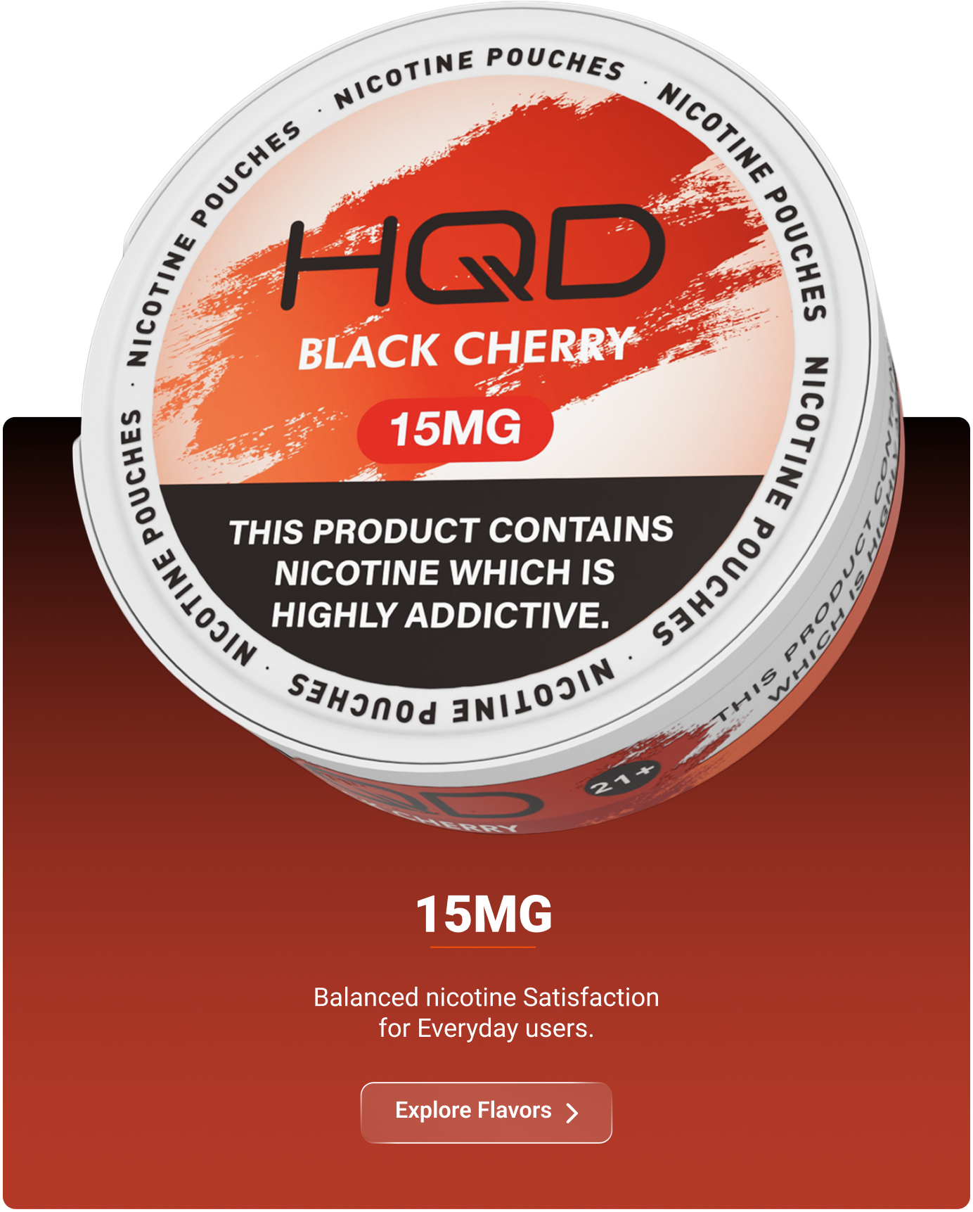 HQD Nicotine Pouches 15MG strength