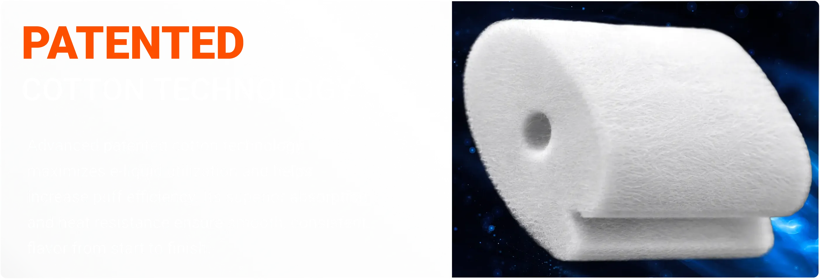 Patented cotton material close-up