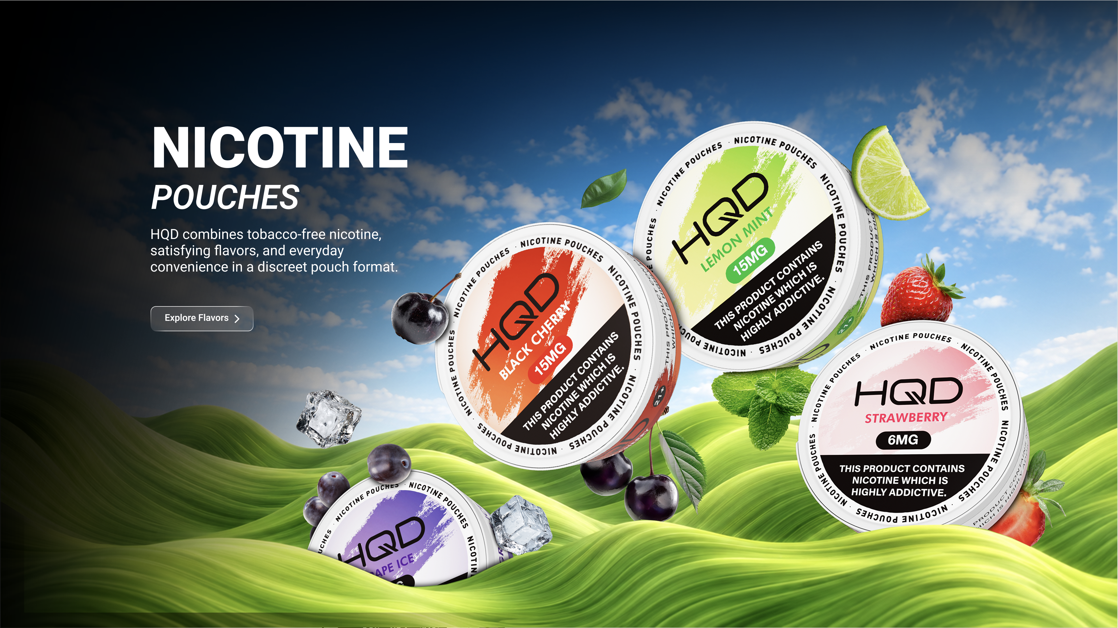 HQD Nicotine Pouches hero banner