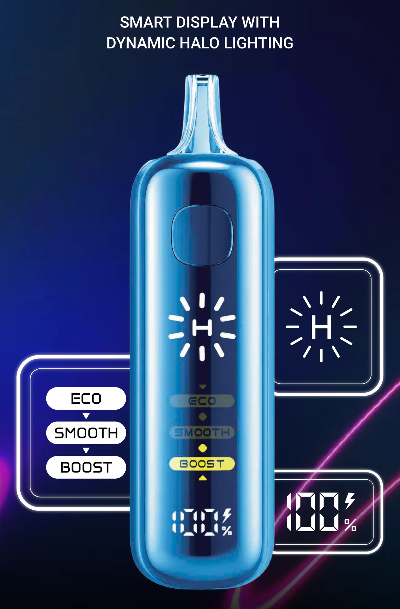 HQD Snap — smart display with dynamic halo lighting