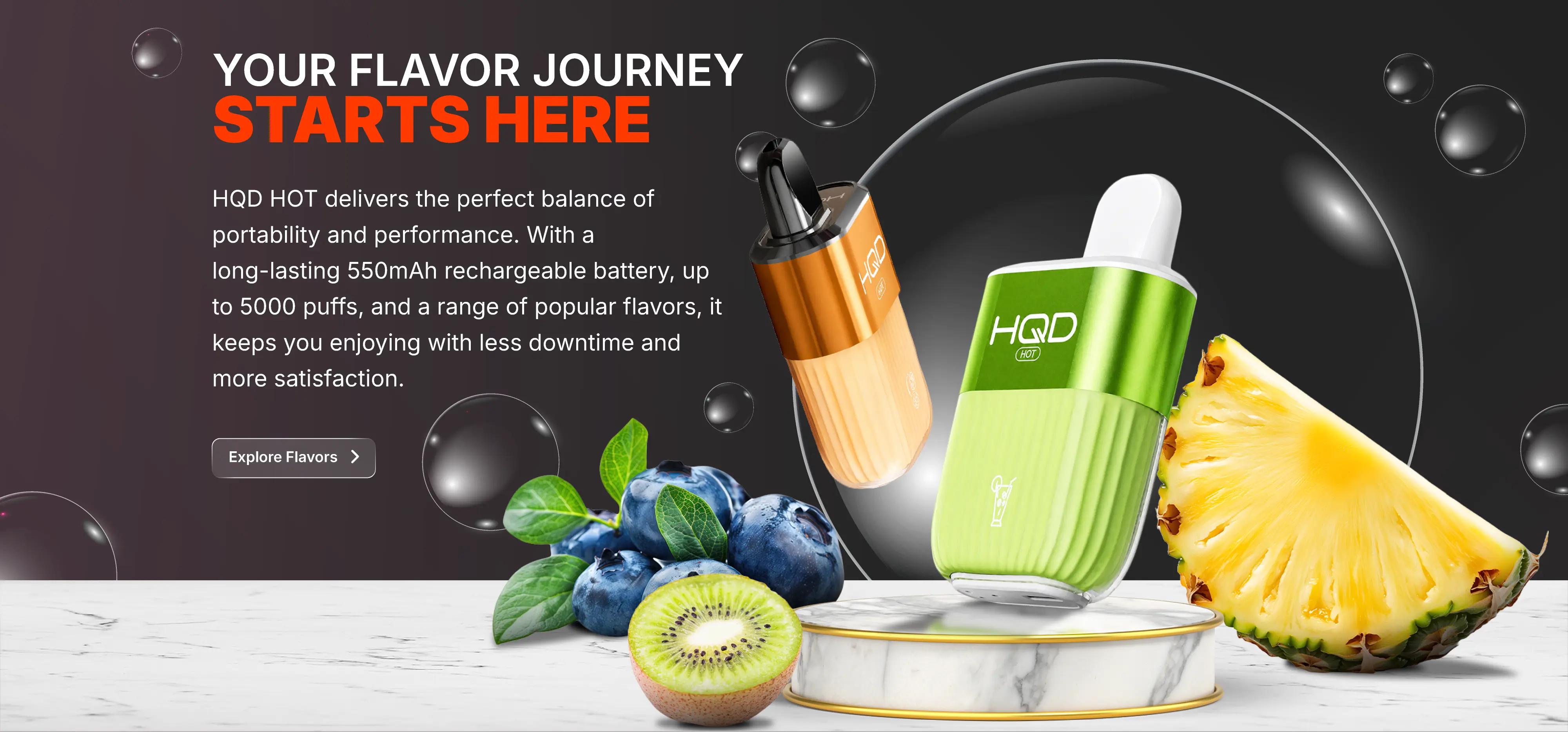 HQD Hot — your flavor journey starts here