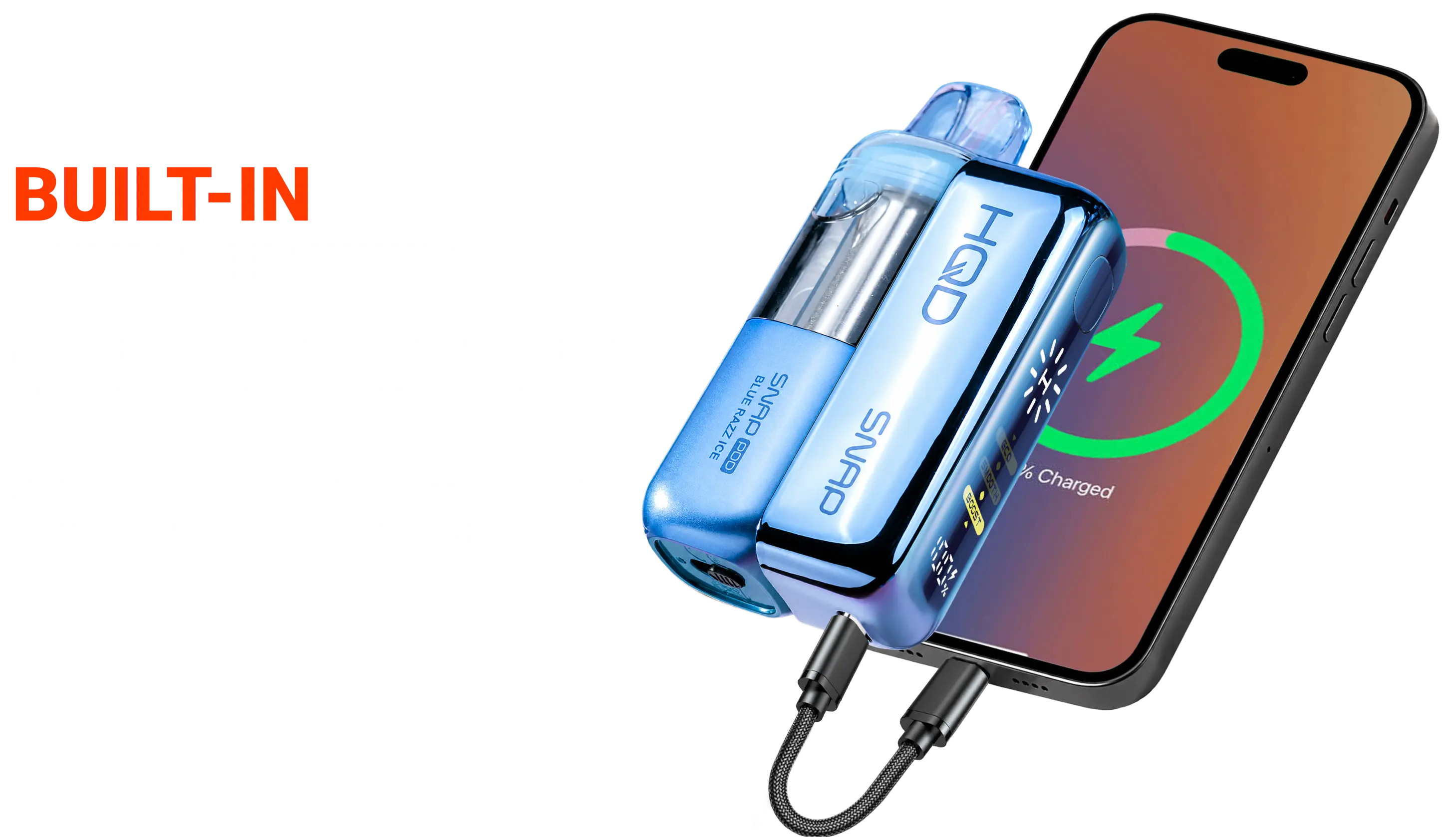 HQD Snap — built-in battery