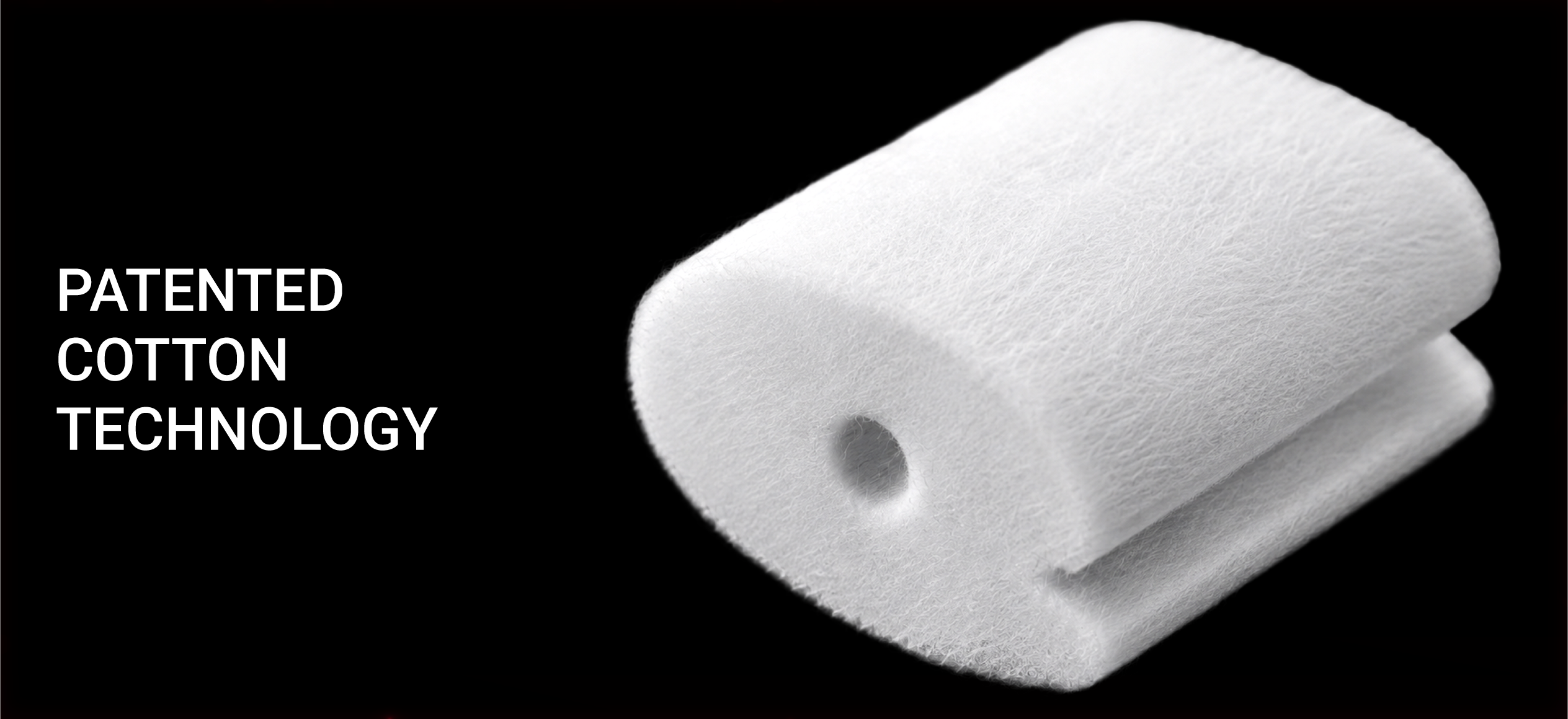 Patented cotton technology for pure flavor