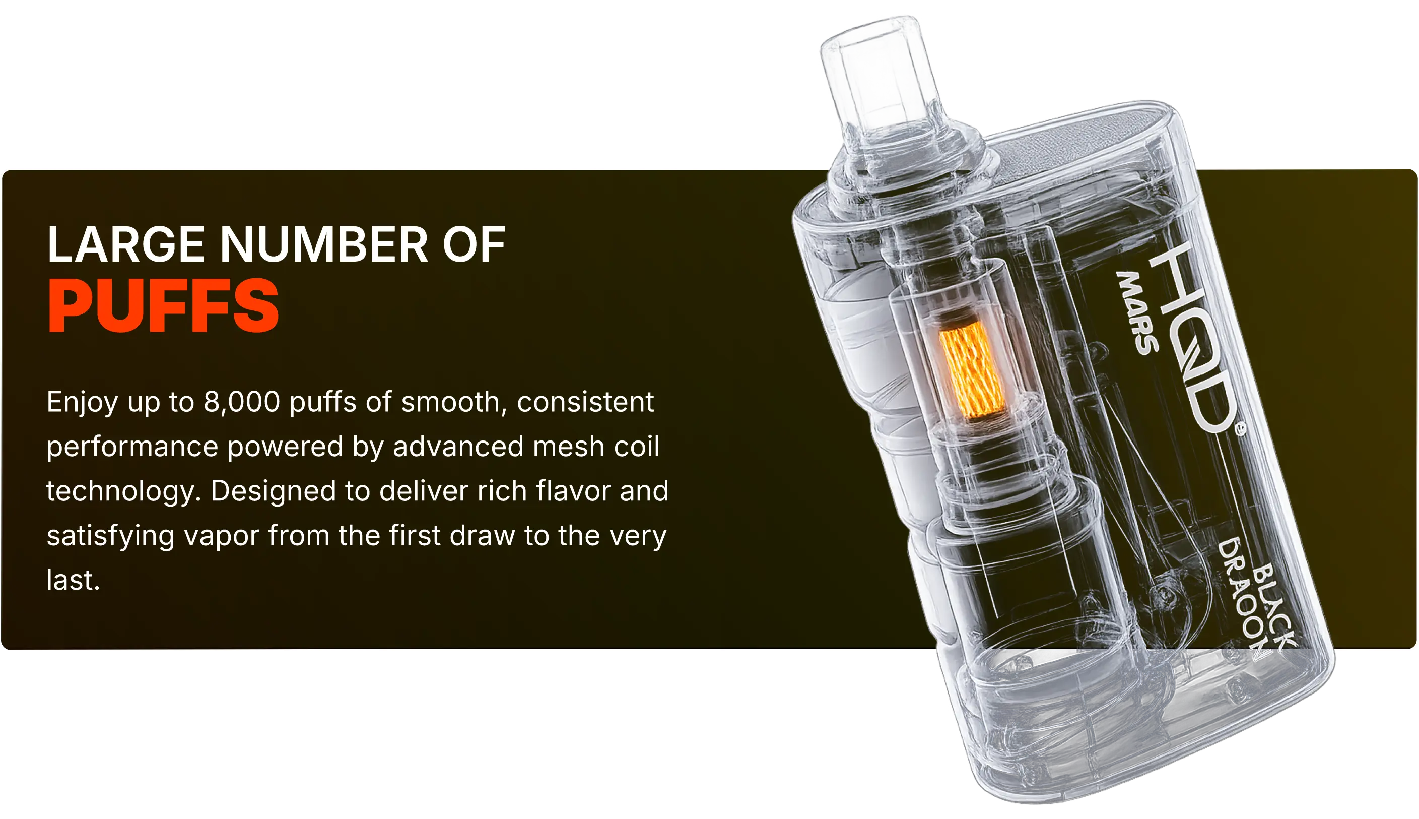 HQD Mars — 8000 puffs device showcase